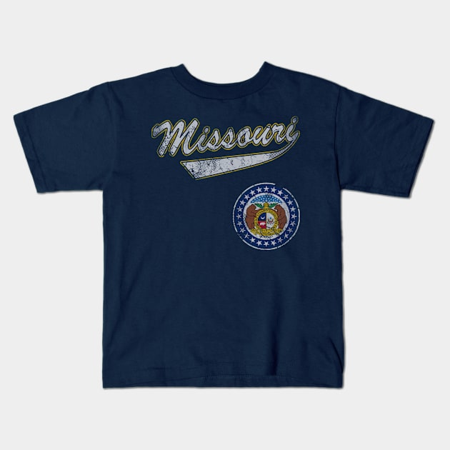 Retro Missouri State Flag Kids T-Shirt by E